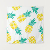 Exotische Ananas: Gelbe Freude. Wandteppich (Vorderseite (Horizontal))