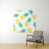 Exotische Ananas: Gelbe Freude. Wandteppich (Beispiel (Horizontal))