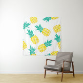 Exotische Ananas: Gelbe Freude. Wandteppich (Beispiel)