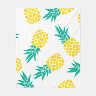 Exotische Ananas: Gelbes Vergnügen. Fleecedecke