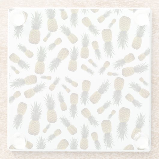 Exotische Ananas Glasuntersetzer (Rückseite)