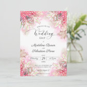 Exotische Ananas Hochzeit Einladung (Stehend Vorderseite)