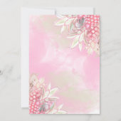 Exotische Ananas Hochzeit Einladung (Rückseite)