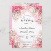 Exotische Ananas Hochzeit Einladung (Vorne/Hinten)