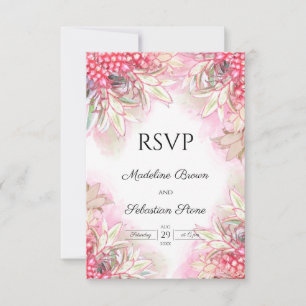 Exotische Ananas Hochzeit RSVP Karte