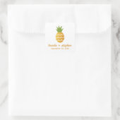 Exotische Ananas Quadratischer Aufkleber (Tasche)