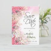 Exotische Ananas Save The Date (Stehend Vorderseite)