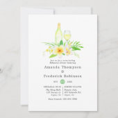 Exotische Aquarell Probe Abendessen Weinkultur und Einladung (Vorderseite)