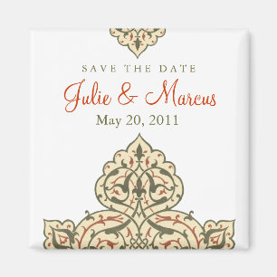 Exotische arabische Grafik-Save the Date Magneten Magnet