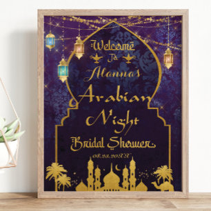 Exotische Arabische Nächte-Lampe Brautparty-Willko Poster