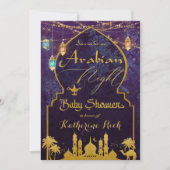 Exotische arabische Nächte Lanterns Babydusche Einladung (Vorderseite)