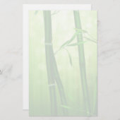 Exotische Bambusstähle und grüner gelber Hintergru Briefpapier (Vorne/Hinten)