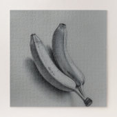 Exotische Banane in Grau Puzzle (Horizontal)
