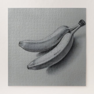 Exotische Banane in Grau Puzzle