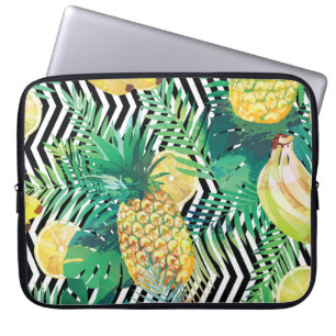 Exotische Bananen Zitronen tropisch nahtlos Laptopschutzhülle