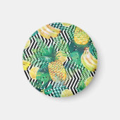 Exotische Bananen Zitronen tropisch nahtlos Magnet (Vorne)