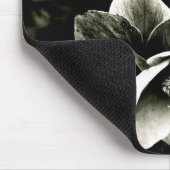 EXOTISCHE BAUM-BLUMEN IN SCHWARZWEISS MOUSEPAD (Ecke)