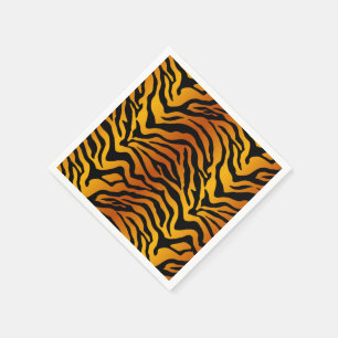 exotische Bengalische Tigermuster Serviette