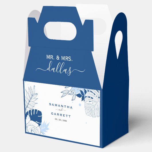 Exotische Blätter Geschenkschachtel (Geöffnet)