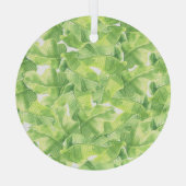 Exotische Blätter: Nahtlose Wasserfarbe Ornament Aus Glas (Rückseite)