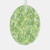 Exotische Blätter: Nahtlose Wasserfarbe Ornament Aus Glas (Vorderseite Rechts)