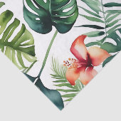 Exotische Blätter, tropische Wasserfarbe und Blume Seidenpapier (Ausschnitt)