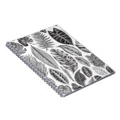 Exotische Blätter, Vintag blühend schwarz und weiß Notizblock (Rechte Seite)