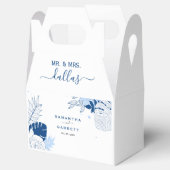 Exotische Blätter Weißer Hintergrund Gefälligkeits Geschenkschachtel (Geöffnet)