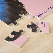 Exotische Blauer Schmetterling Puzzle (Seite)