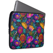 Exotische Blume blüht kühl und elegant floral Laptopschutzhülle (Vorne Rechts)