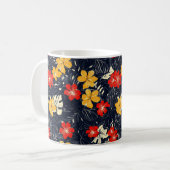 Exotische Blume Blumenmuster Kaffeetasse (Vorderseite Links)