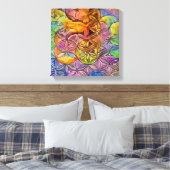 Exotische Blume des Lebens Leinwanddruck (Insitu (Schlafzimmer))