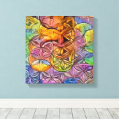 Exotische Blume des Lebens Leinwanddruck (Insitu (Holzboden))