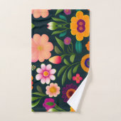 Exotische Blume Farbmuster Badhandtuch Set (Handtuch)