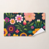 Exotische Blume Farbmuster Badhandtuch Set (Handtuch)