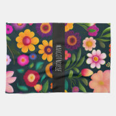 Exotische Blume Farbmuster Geschirrtuch (Horizontal)