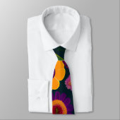 Exotische Blume Farbmuster Krawatte (Gebunden)