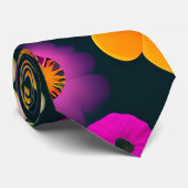 Exotische Blume Farbmuster Krawatte (Gerollt)