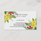 Exotische Blume Gelb und Rosa Visitenkarte (Rückseite)