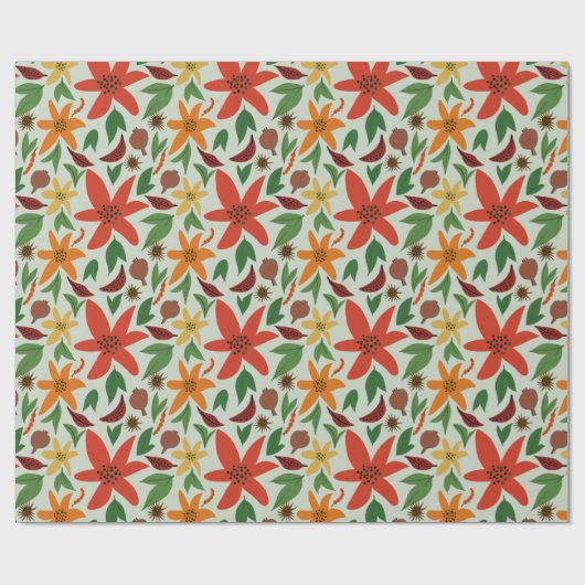 Exotische Blume Geschenkpapier (Flach)