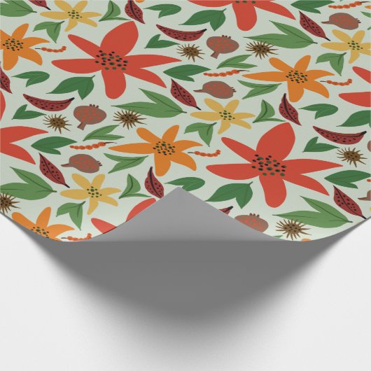 Exotische Blume Geschenkpapier (Ecke)