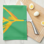 Exotische Blume Geschirrtuch (Viertel Falte)