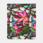 Exotische Blume-Hintergrund-Plumeria blüht Fleecedecke (Vorderseite)