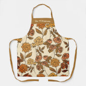 Exotische Blume im Herbst Anpassen von Monogramm Schürze (Vorderseite)