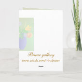 Exotische Blume in einer Vase - Schwester Birthday Karte (Rückseite)