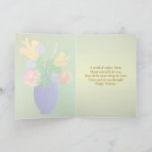 Exotische Blume in einer Vase - Schwester Birthday Karte (Innenseite)