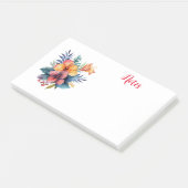 Exotische Blume in Wasserfarbe Post-it Klebezettel (angewinkelt)