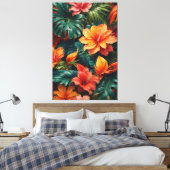Exotische Blume Leinwanddruck (Insitu (Schlafzimmer))