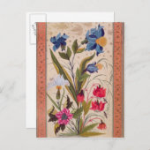 Exotische Blume mit Insekten Postkarte (Vorne/Hinten)