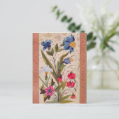 Exotische Blume mit Insekten Postkarte (Stehend Vorderseite)